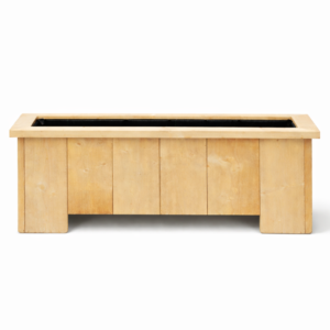 steigerhouten bloembak vaassen