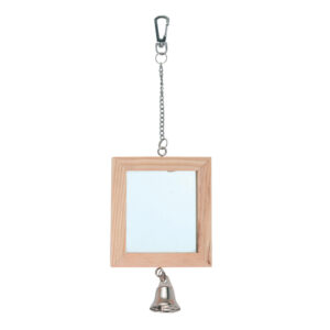 spiegel met bel voor vogels