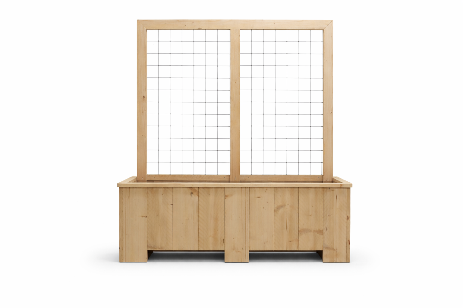 steigerhouten-bloembak-trellis-bak Steigerhouten Trellis Bloembak - Afbeelding 1