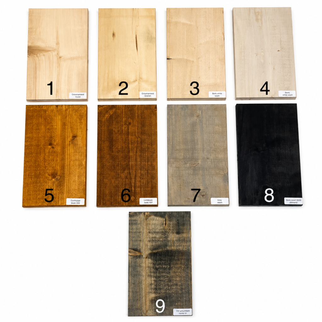 kleurstalen Steigerhout