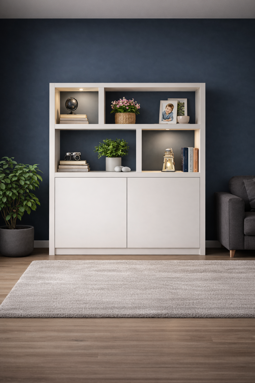 openvakkenkast-berry-wit-wandkast Vakkenkast Berry - Afbeelding 1