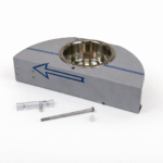1 Baks 13 cm voederplateau RVS met omlijsting
