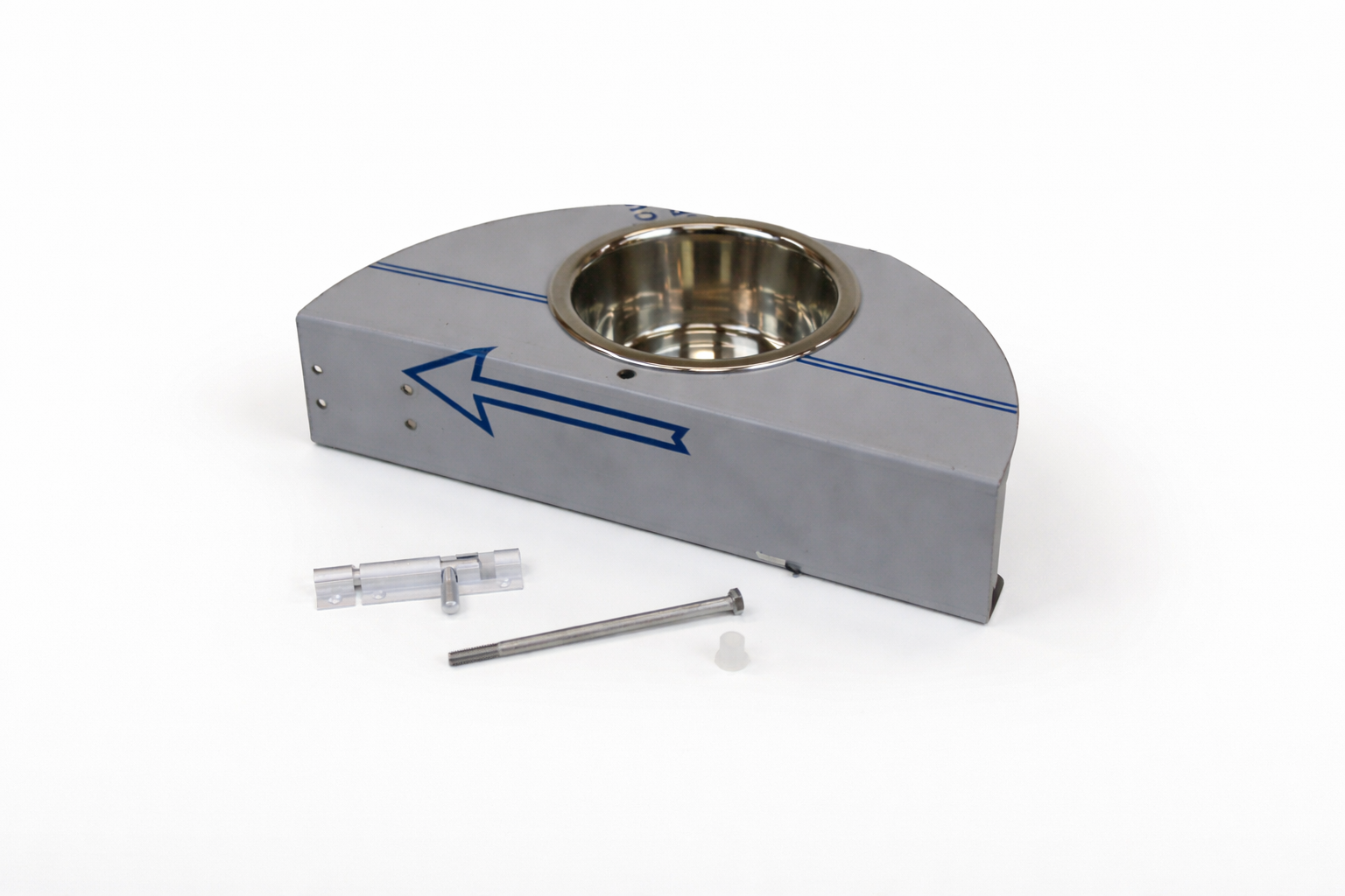 RVS-draaiplateau-1-baks 1 Baks 13 cm voederplateau RVS - Afbeelding 1