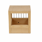 Tralienestkast hout kanarie klein