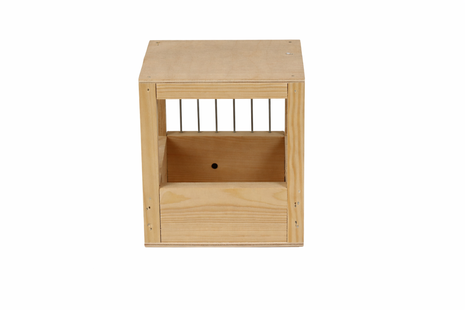 tralie-nestkast-kanarie Tralienestkast hout kanarie klein - Afbeelding 1