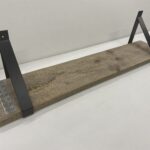 wandplank steigerhout met stalen drager