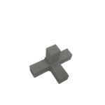 4 poot haaks grijs 20 x 20 x 1,5 mm