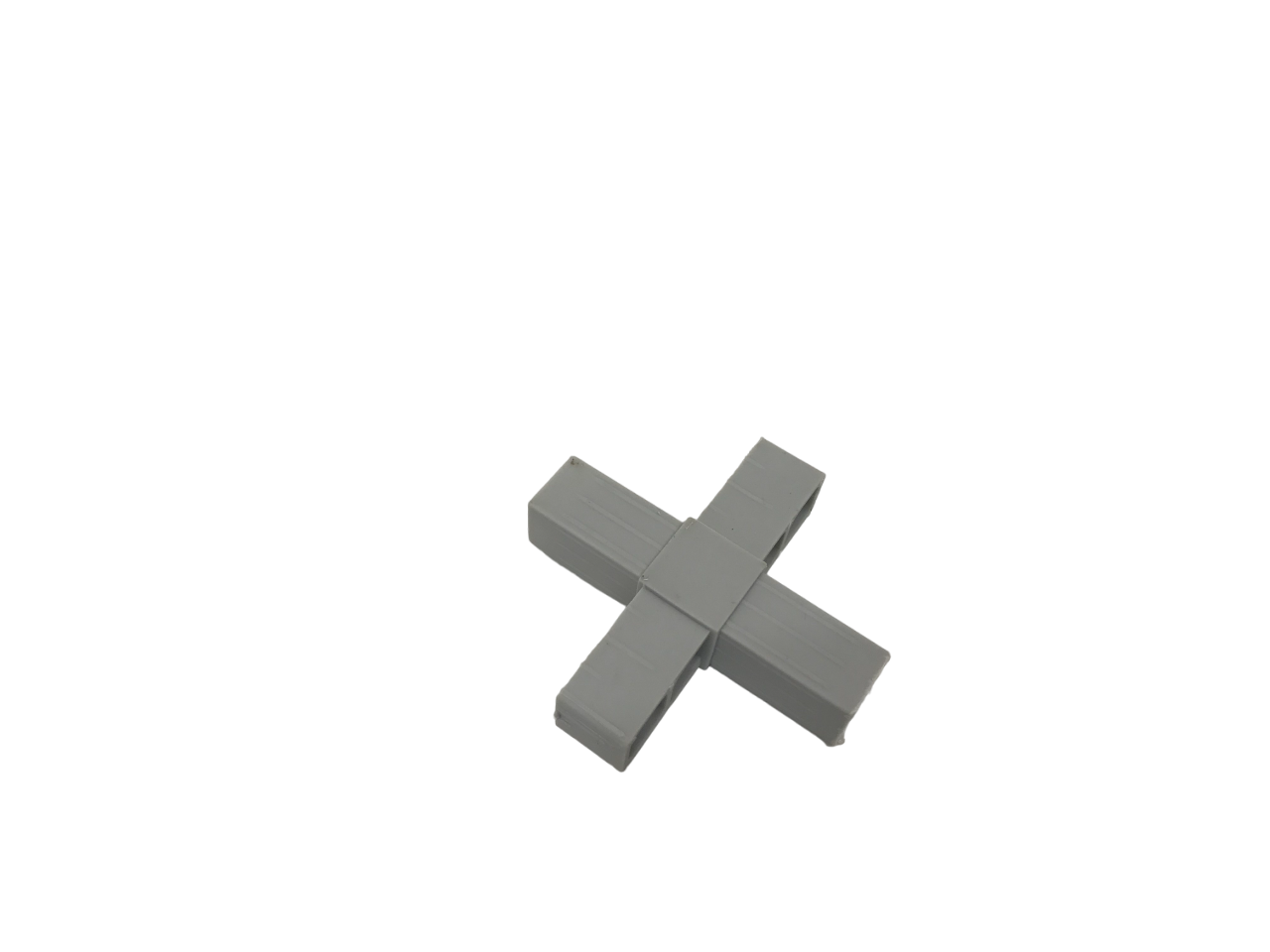 4 poot kruis grijs 20 x 20 x 1,5 mm 4 poot kruis grijs 20 x 20 x 1,5 mm - Afbeelding 1