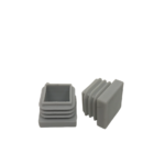 Eind dop koker grijs 20 x 20 x 1,5 mm