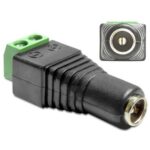 5.5x2.1mm 12v  Vrouwelijke Stekker