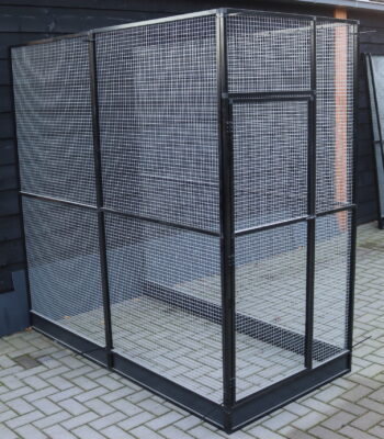 Voliere 206x102x202 cm in kleur met morsrand